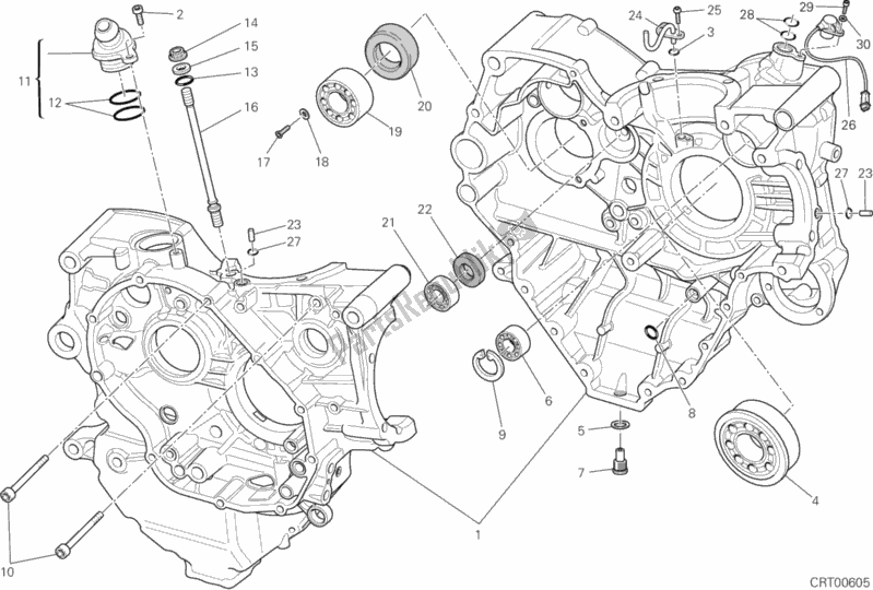 Tutte le parti per il Carter del Ducati Superbike 848 EVO Corse SE USA 2013